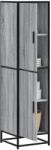 vidaXL Highboard szürke sonoma 35, 5x35x139 cm gépelt fa és fém (849057)