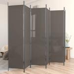 vidaXL 6 paneles antracitszürke szövet térelválasztó 300x200 cm (350192)