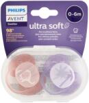 Philips Ultra Soft játszócumi 0-6 hónapos korig /lány - 2 db