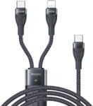 Yesido Cablu de Date Type-C la Type-C, Lightning - (CA87) - Black (KF2315131)