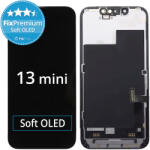 Apple Kijelző Soft OLED iPhone 13 Mini, Érintőüveg kerettel, FixPremium