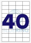 BLUERING Etikett címke, 52, 5x29, 7mm, 100 lap, 40 címke/lap Bluering® (BRET132) - tintasziget