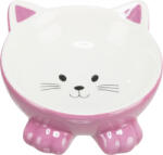 TRIXIE Castron Ceramic Pentru Pisici, Ridicat, Forma Ergonomica, 0.15 l 14 cm, Diferite Culori, 24807