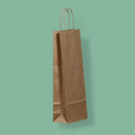  Sodrottfüles papír italtáska 140x80x390mm barna (C3225) - tonerklinika