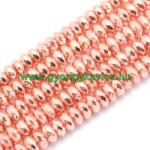  Fazettált Rózsaarany Hematit Korong Ásványgyöngy Gyöngyfüzér 4x2mm