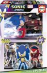Educa - Puzzle 2x100 Sonic prime neon - 100 piese Puzzle