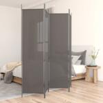 vidaXL Параван за стая, 4 панела, антрацит, 200x200 cм, текстил (350184)