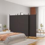 vidaXL Параван за стая, 3 панела, кафяв, 525x180 см, плат (350279)