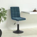 vidaXL Въртящи се трапезни столове, 4 бр, сини, кадифе (3089293)