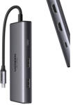 UGREEN CM498 6 in1 adapter USB-C- 2xUSB-A 3.0, USB-C 3.0, 2xHDMI, PD, ezüst (15852) - speedshop
