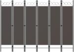 vidaXL antracitszürke 6 paneles paraván 240 x 180 cm (320713)