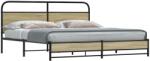 vidaXL sonoma tölgy színű fém ágykeret matrac nélkül 183 x 213 cm (3318690)
