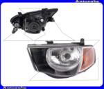 Mitsubishi L 200 2005.12-2015.03 /KA, KB/ Fényszóró bal "dupla fülkés" (H4) sárga indexes (motor nélkül) DEPO 214-1180L-LD-EM