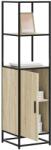 vidaXL Highboard sonoma tölgy 35, 5x35x139 cm gépelt fa és fém (849045)