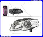 VW PASSAT B6 2005.03-2010.10 /3C/ Fényszóró bal króm házas (H7/H7) motorral HELLA /RENDELÉSRE/ 1EL 247 014-011