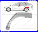 MERCEDES C W203 2004.04-2007.08 Hátsó sárvédő javítóív bal "Kombi" KLOKKERHOLM 3515583