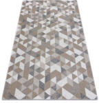  Fonott Sizal CASA Eco szőnyeg boho háromszögek 2816 sárga / taupe, újrahasznosított szőnyeg 153x220 cm (D578)