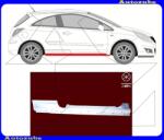 OPEL CORSA D 2011.03-2014.08 /S07/ Küszöb jobb "3 ajtós" (külső javítólemez) KLOKKERHOLM 5024002