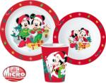 Disney Mickey és Minnie étkészlet, micro műanyag szett 260 ml-es pohárral Nr3