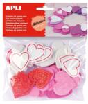 APLI Moosgumi, öntapadó, szívek, APLI Kids „Eva Sheets, vegyes színek (LCA13283)