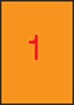 APLI Etikett, 210×297 mm, színes, APLI, neon narancs, 100 etikett/csomag (LCA11748)