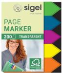 Sigel Jelölőcímke, műanyag, 5×40 lap, 12×45 mm, SIGEL „Nyilak, vegyes szín (SIHN613)