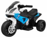 BMW Motocicleta electrica BMW S1000 RR MINI, roti din plastic, scaun tapitat, 67x35.5x42 cm, putere 6V - Albastru (EDIPA.JT5188.NIE)