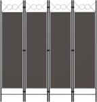 vidaXL Параван за стая, 4 панела, антрацит, 160x180 см (320704)