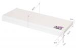  60 cm-es műanyag PROJECT ablakpárkány fehér színben (FSP600)
