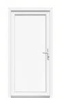 Extruplast Logistic SRL 100X210 cm-es Műanyag bejárati ajtó balos fehér színben Flat díszpanellel X-tru (BEA100210BBX-TRU-STADUR24)