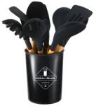 Iris KT-007-BK 12 db-os fekete konyhai eszköz készlet (KT-007-BK) - officedepot