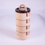 TOO KT-114-BE bézs műanyag ételhordó, 15×15×33 cm (KT-114-BE) - officedepot