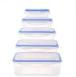 TOO KT-140 5 db-os téglalap ételtároló doboz szett 240ml+500ml+1.000ml+1.500ml+2.500ml (KT-140) - officedepot
