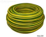  MCU 2, 5mm2 vezeték zöld-sárga tömör réz kábel H07V-U 100m/tekercs (H07V-U1x 2.5z/s)