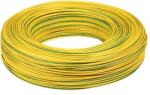  MCU 4 mm2 vezeték zöldsárga tömör réz kábel H07V-U 100m/tekercs (H07V-U1x 4z/s)