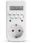 Delight Digitális kapcsolóóra visszajelző LED-del 250V 16A 20298B