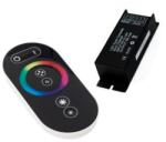 Optonica RGB LED szalag vezérlő távirányítós RF Touch érintős fekete 216W 18A 12V-24V DC AC6315