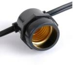 OPTONICA sorolható kültéri fényfüzér 15db E27 foglalattal 14.4m IP65 230V 5052