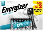 Energizer Max Plus alkáli mikro ceruza elem AAA 6+2db/bliszter (EMPAMAAA)