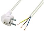 Somogyi Elektronic Home N 7 hálózati csatlakozókábel, 2 m, H05VV-F 3G0, 75 mm2 kábellel, védőérintkezős, max. 1380W, fehér N 7 (N 7)