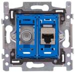 Hirschmann EDB02 CD Coax TV / Data RJ45 socket, Niko compatible, Telenet / VOO (695020774)