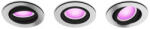 Philips Hue süllyesztett spot lámpa, kerek, ezüst 3db/csomag (Centura White and Color Ambiance) (929003809301)