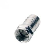 USE Home F 803C F csatlakozódugó, fém, S6TSV kábelre préselhető, egyenes kivitel (F 803C)