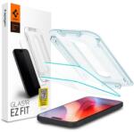 Spigen Folie de protectie Ecran Spigen EZ FIT pentru Apple iPhone 16 Pro Max, Sticla Securizata, Full Glue, Set 2 bucati