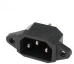 USE Home AC 2D, AC beépíthető dugó, 3 pólus, 10A, 2300W, forrasztható (AC 2D)