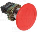 Tracon Tokozott reteszelt gombafejű vészgomb, piros, elfordítással 1×NC, 3A/400V AC, IP44, d=40mm (NYG542P40T)