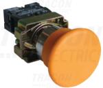 Tracon Gombafejű nyomógomb, fémalapra szerelt, sárga 1×NO, 3A/400V AC, IP42, d=40mm (NYGBC51S)