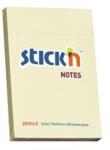 STICK N Bloc de notițe adezive, 76x51 mm, 100 coli, STICK N, galben pastel (21006)