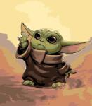 Zuty Picturi pe numere Baby Yoda (M10-040-050-37719) Carte de colorat