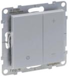 Legrand Suno nyomógombos fényerőszabályzó 125W, 2 vezetékes, alumínium (721378A) (721378A)